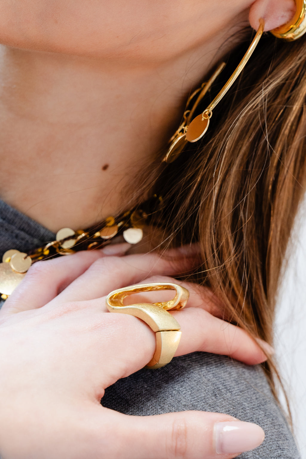 ANILLO AJUSTABLE DORADO ENVEJECIDO