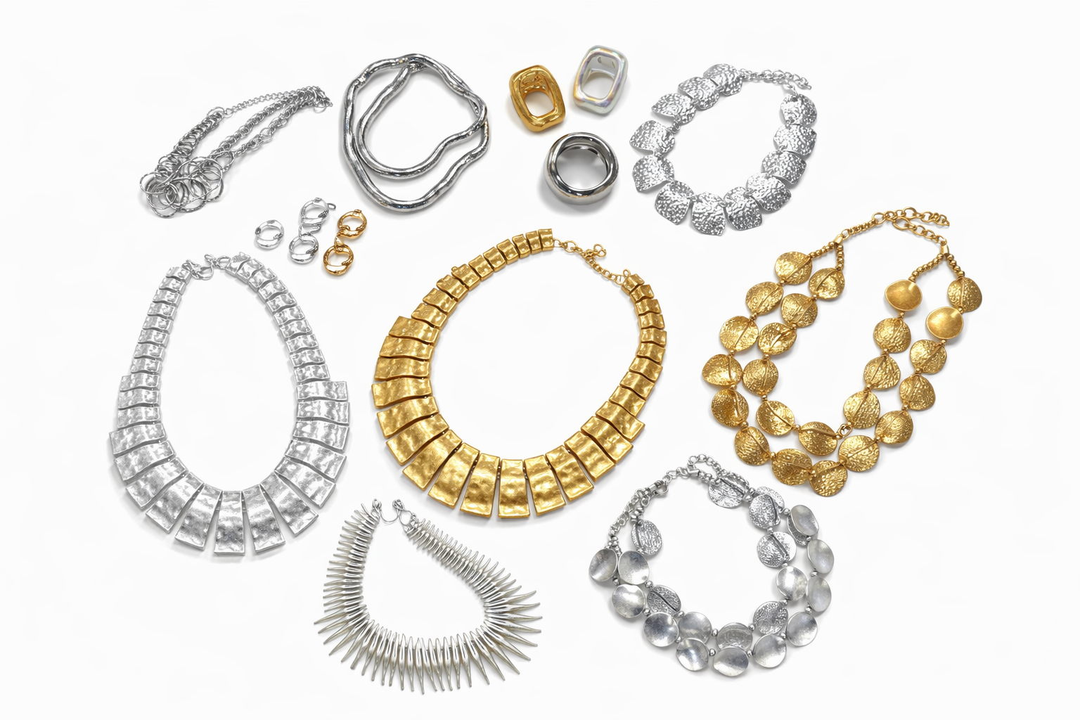 COLLAR DOBLE METALIZADO SERPIENTE