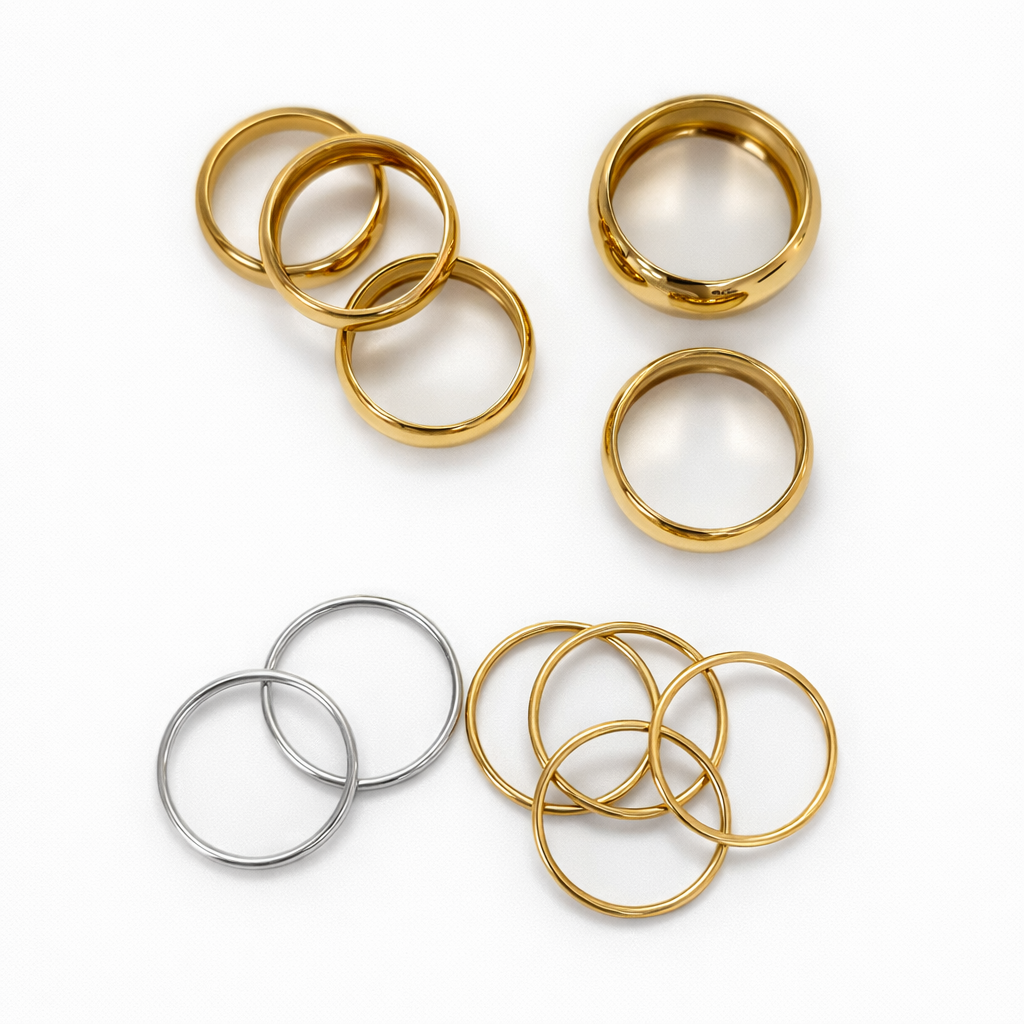 SET PULSERAS DORADAS GRUESAS