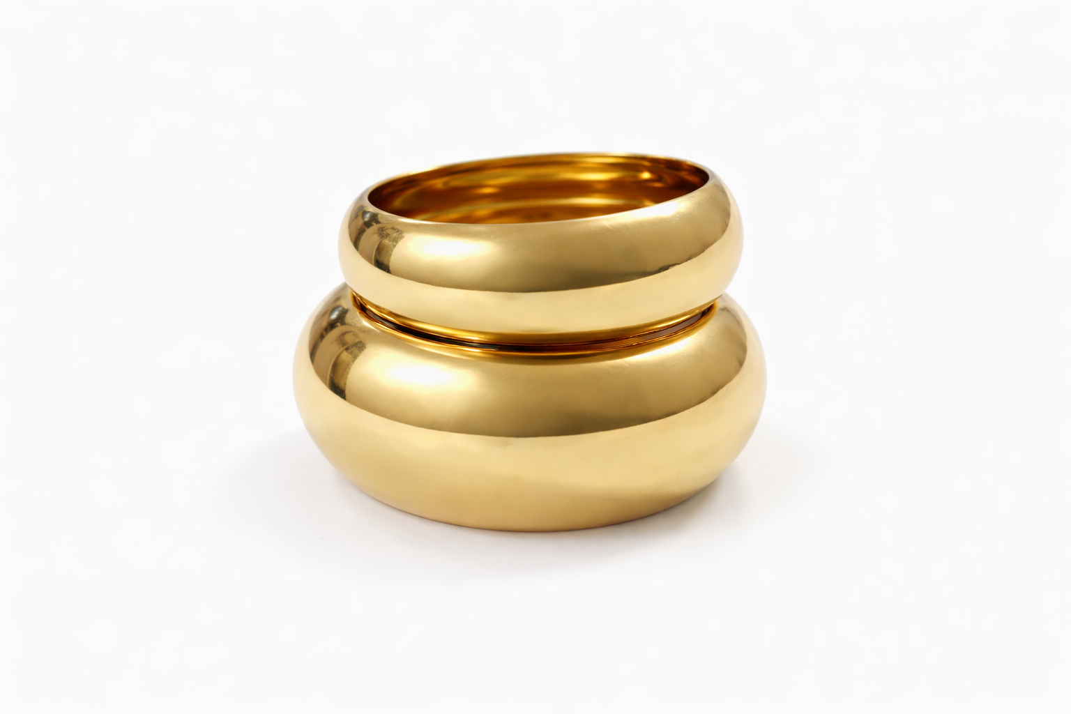 SET PULSERAS DORADAS GRUESAS