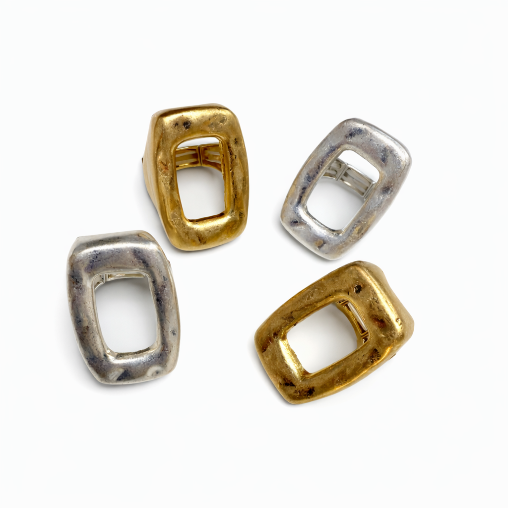 ANILLO AJUSTABLE RECTANGULAR ABIERTO