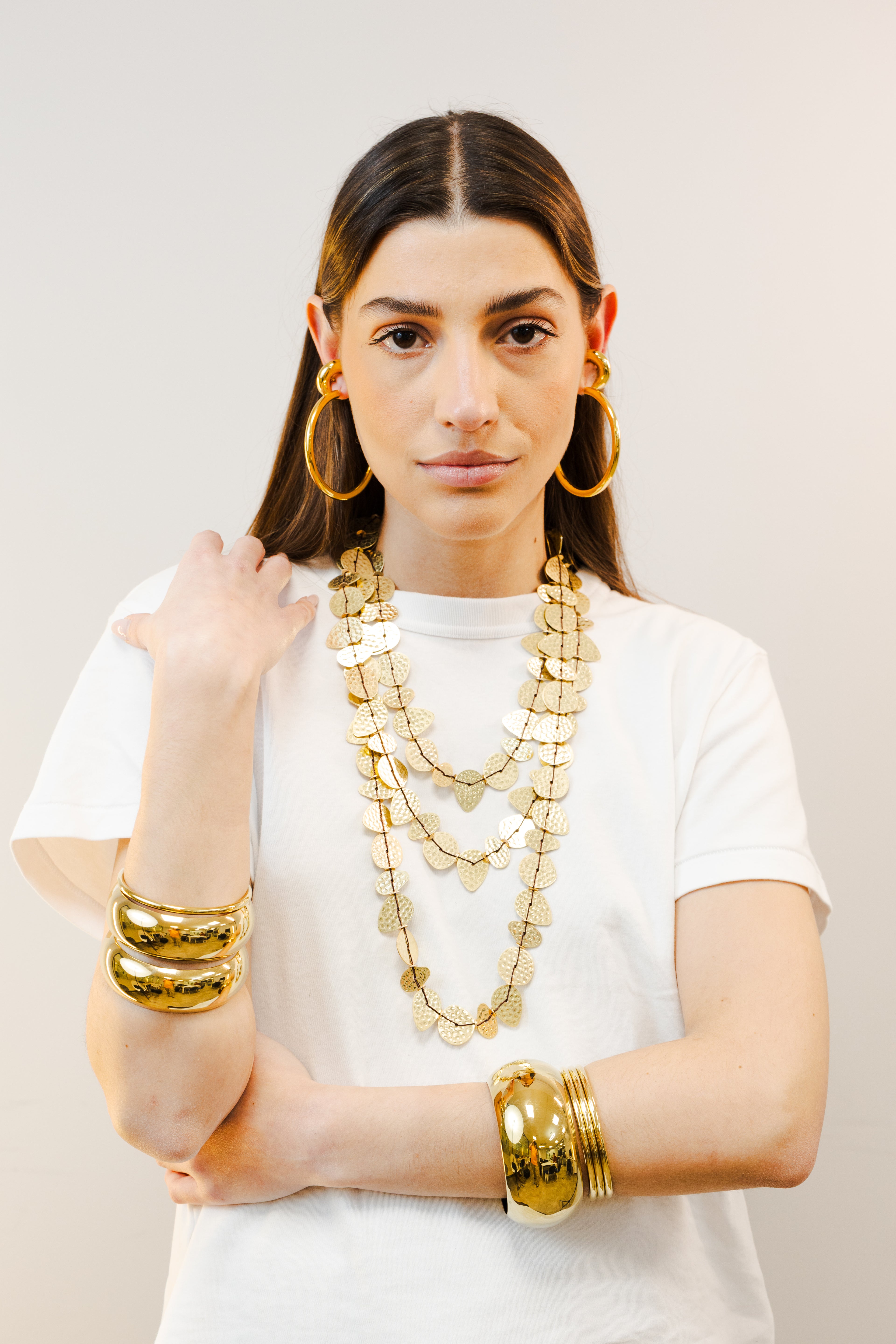 COLLAR TRIPLE DORADO MULTI MONEDAS