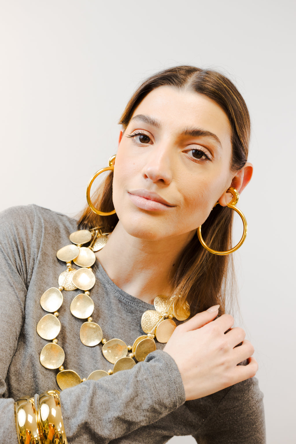 PENDIENTE AROS DORADOS MAXI