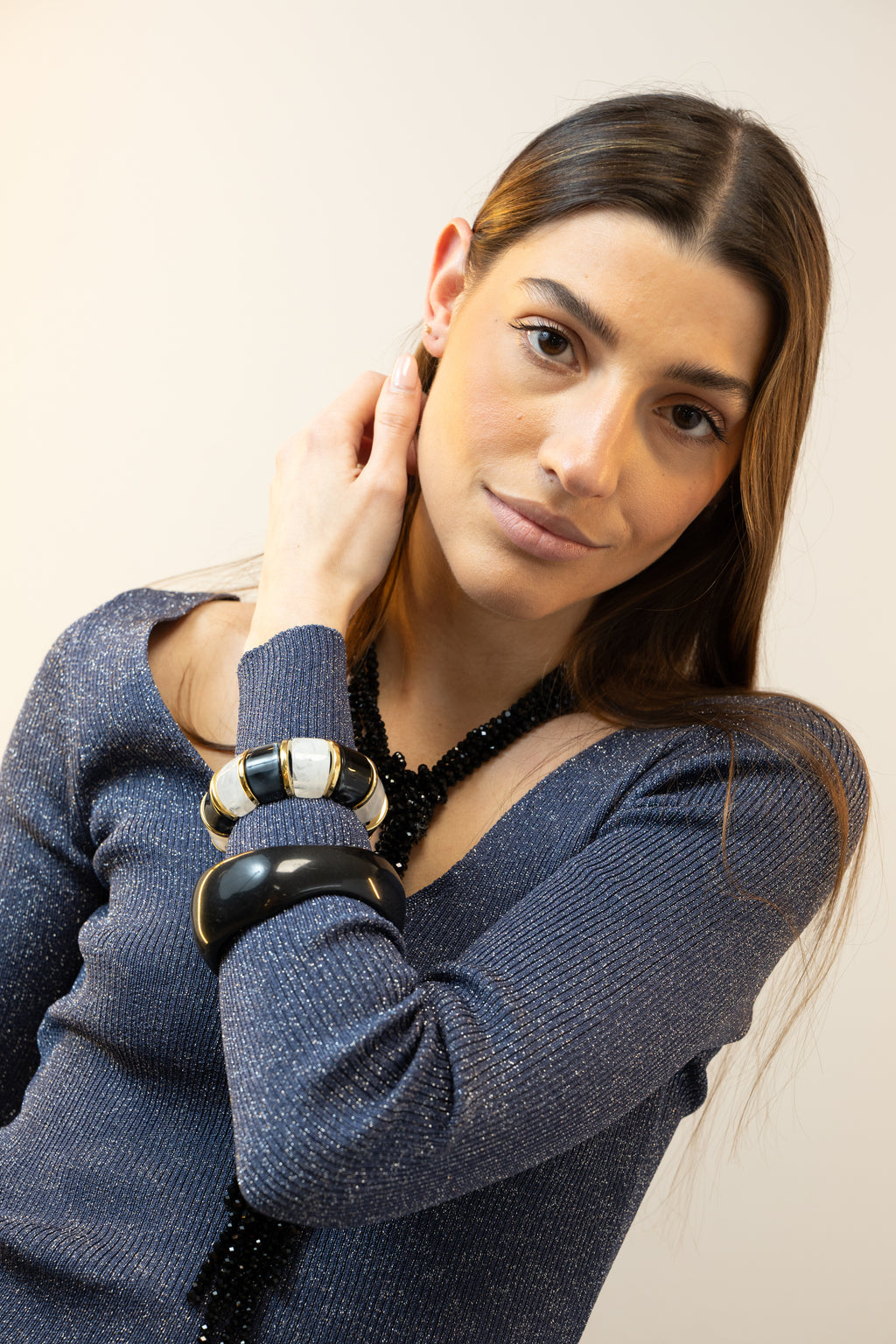 PULSERA RESINA BICOLOR