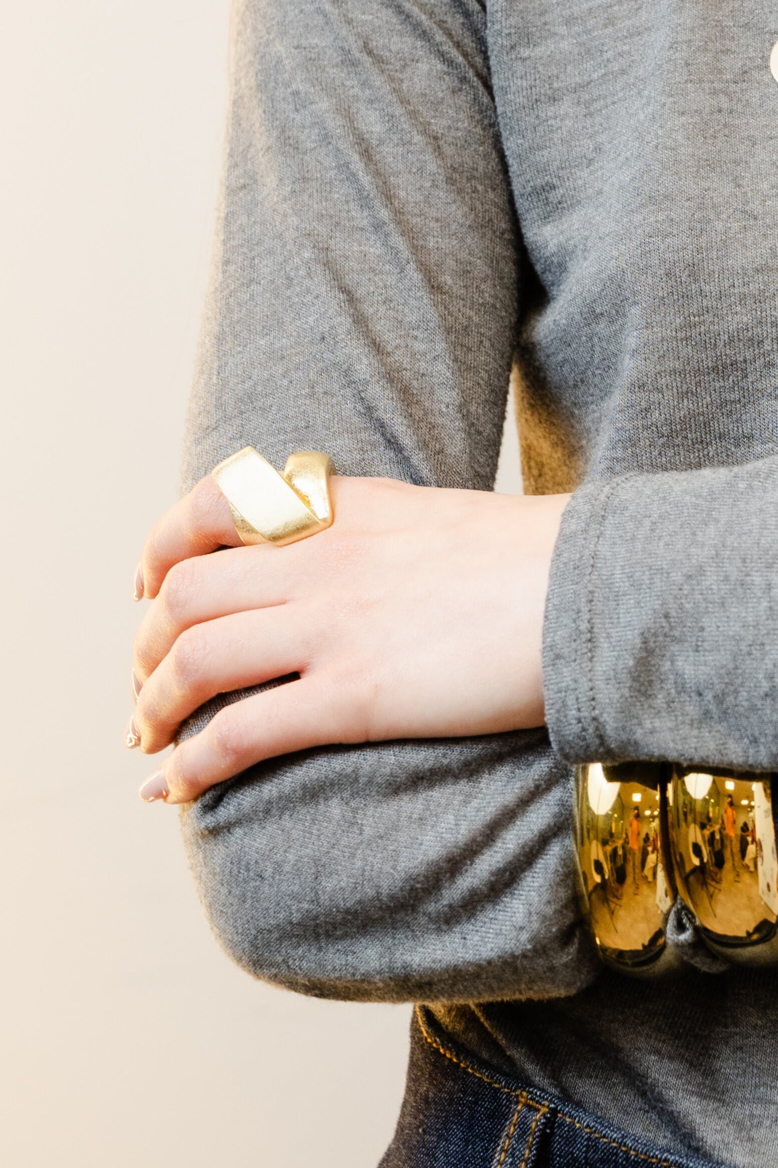 ANILLO AJUSTABLE DORADO ENVEJECIDO